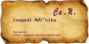Csegedi Mónika névjegykártya