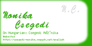 monika csegedi business card